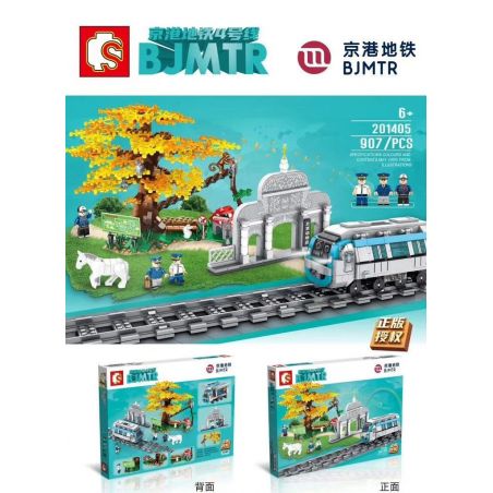 SEMBO 201405 non  DÒNG 4 bộ đồ chơi xếp lắp ráp ghép mô hình City BJMTR Thành Phố 907 khối