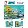 SEMBO 201405 non  DÒNG 4 bộ đồ chơi xếp lắp ráp ghép mô hình City BJMTR Thành Phố 907 khối