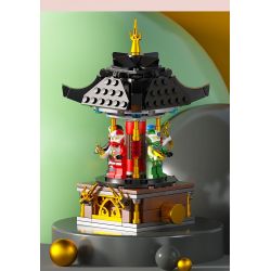 SX 9048 9049 9050 9051 non  BĂNG CHUYỀN SÂN CHƠI 4 LOẠI FROZEN DISNEY MICKEY DONALD DUCK TOY STORY NINJAGO bộ đồ chơi xếp lắp ráp ghép mô hình The  Ninjago Movie MODELING PLAYGROUND CAROUSEL Ninja Lốc Xoáy 796 khối