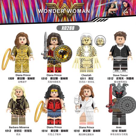 XINH X0288 0288 1509 1510 1511 1512 1513 1514 1515 1516 non  NGƯỜI PHỤ NỮ HUYỀN DIỆU bộ đồ chơi xếp lắp ráp ghép mô hình Collectable Minifigures WONDER WOMAN Búp Bê Sưu Tầm