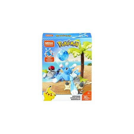 MEGA BLOKS FVK68 non  SƯ TỬ BIỂN HOA bộ đồ chơi xếp lắp ráp ghép mô hình Pokémon BRIONNE Pokemon 80 khối