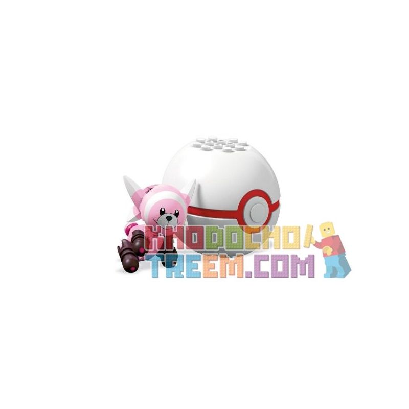 MEGA BLOKS FVK55 non  GẤU RỐI bộ đồ chơi xếp lắp ráp ghép mô hình Pokémon STUFFUL Pokemon 37 khối