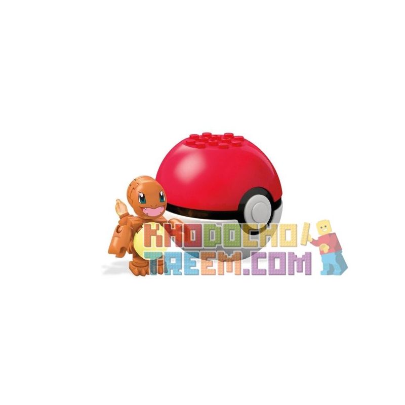 MEGA BLOKS FVK51 non  RỒNG LỬA NHỎ bộ đồ chơi xếp lắp ráp ghép mô hình Pokémon CHARMANDER Pokemon 21 khối