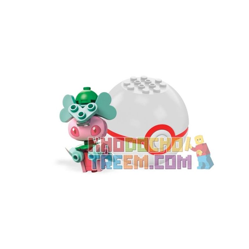 MEGA BLOKS FPM05 non  CỎ XOÀI GIẢ bộ đồ chơi xếp lắp ráp ghép mô hình Pokémon FOMANTIS Pokemon 33 khối