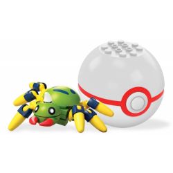 MEGA BLOKS FPM04 non  NHỆN TƠ TRÒN bộ đồ chơi xếp lắp ráp ghép mô hình Pokémon SPINARAK Pokemon 34 khối