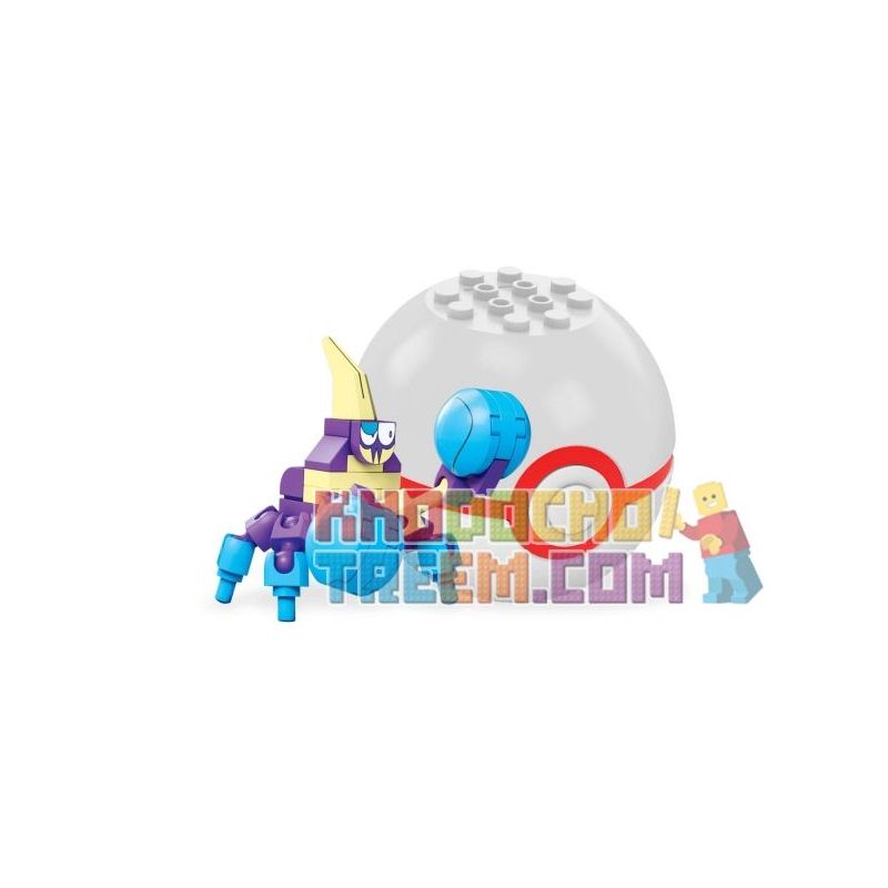 MEGA BLOKS FPM03 non  CUA THẮNG CỐ bộ đồ chơi xếp lắp ráp ghép mô hình Pokémon CRABRAWLER Pokemon 33 khối