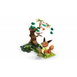 MEGA BLOKS FPM08 non  MUMUXIAO ĐẤU VỚI IBRAHIMOVIC bộ đồ chơi xếp lắp ráp ghép mô hình Pokémon ROWLET VS. EEVEE Pokemon 137 khối