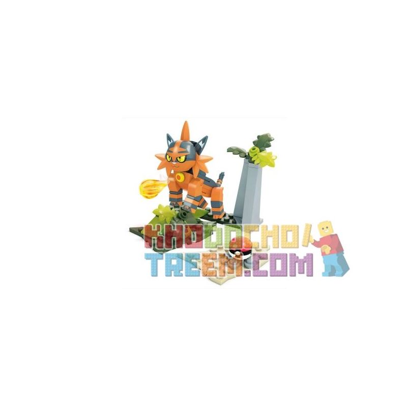 MEGA BLOKS FPL98 non  MEO MEO NÓNG bộ đồ chơi xếp lắp ráp ghép mô hình Pokémon TORRACAT Pokemon 79 khối
