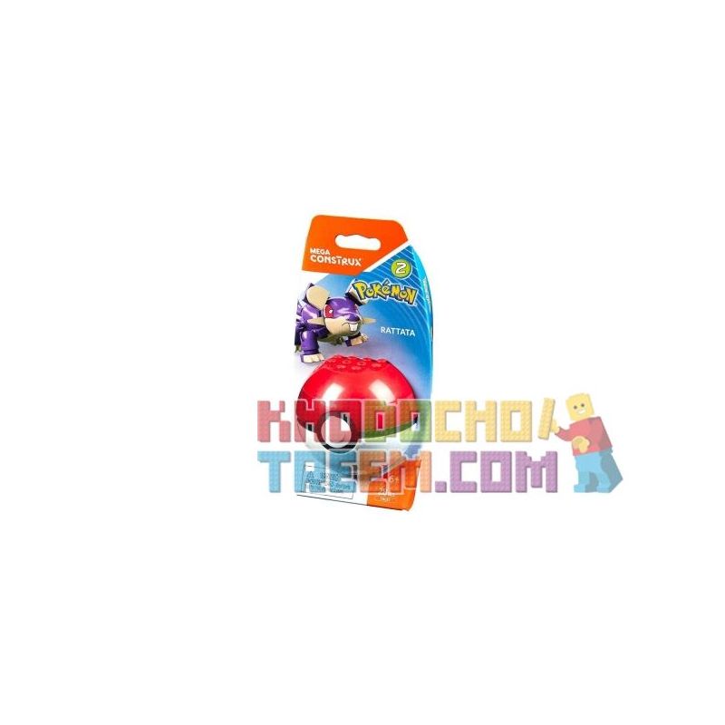 MEGA BLOKS FNL87 non  LADA NHỎ bộ đồ chơi xếp lắp ráp ghép mô hình Pokémon RATTATA Pokemon 21 khối