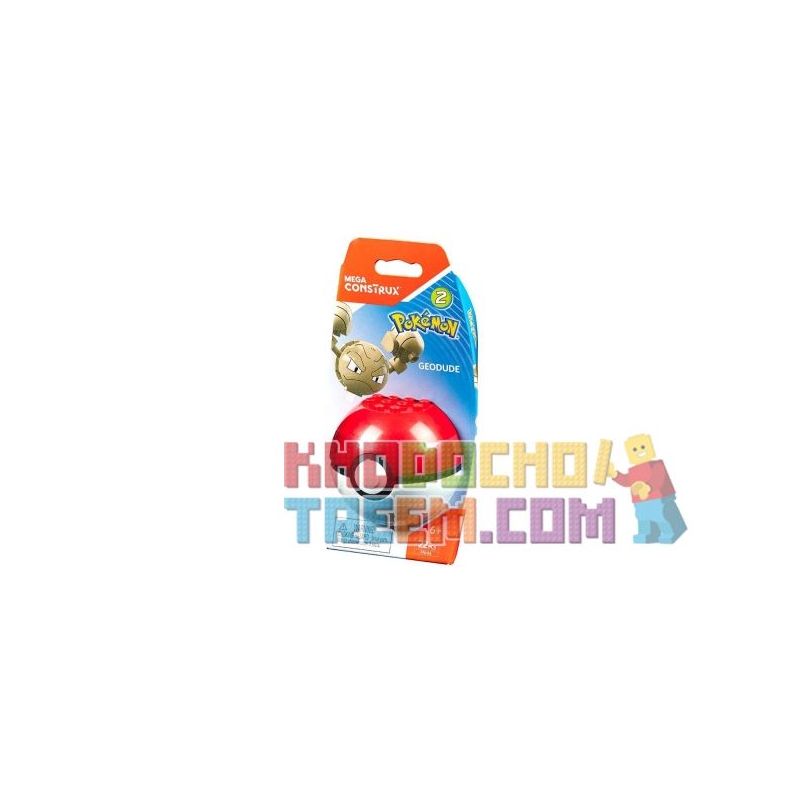 MEGA BLOKS FNL86 non  ĐÁ NẮM TAY NHỎ bộ đồ chơi xếp lắp ráp ghép mô hình Pokémon GEODUDE Pokemon 21 khối