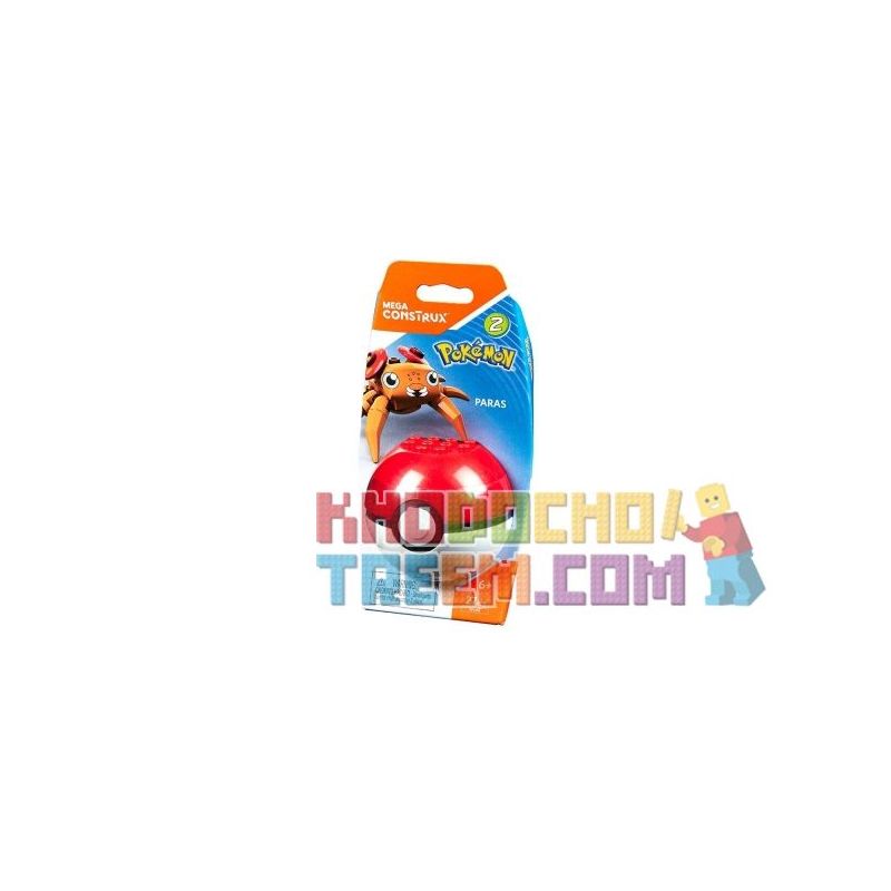 MEGA BLOKS FFJ94 non  VẬT NUÔI bộ đồ chơi xếp lắp ráp ghép mô hình Pokémon PARAS Pokemon 27 khối