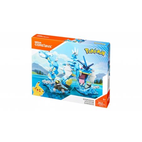 MEGA BLOKS DYF14 non  KHỦNG LONG BẠO CHÚA bộ đồ chơi xếp lắp ráp ghép mô hình Pokémon GYARADOS Pokemon 352 khối