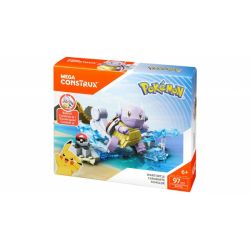 MEGA BLOKS DYF12 non  RÙA KAMI bộ đồ chơi xếp lắp ráp ghép mô hình Pokémon WARTORTLE Pokemon 97 khối