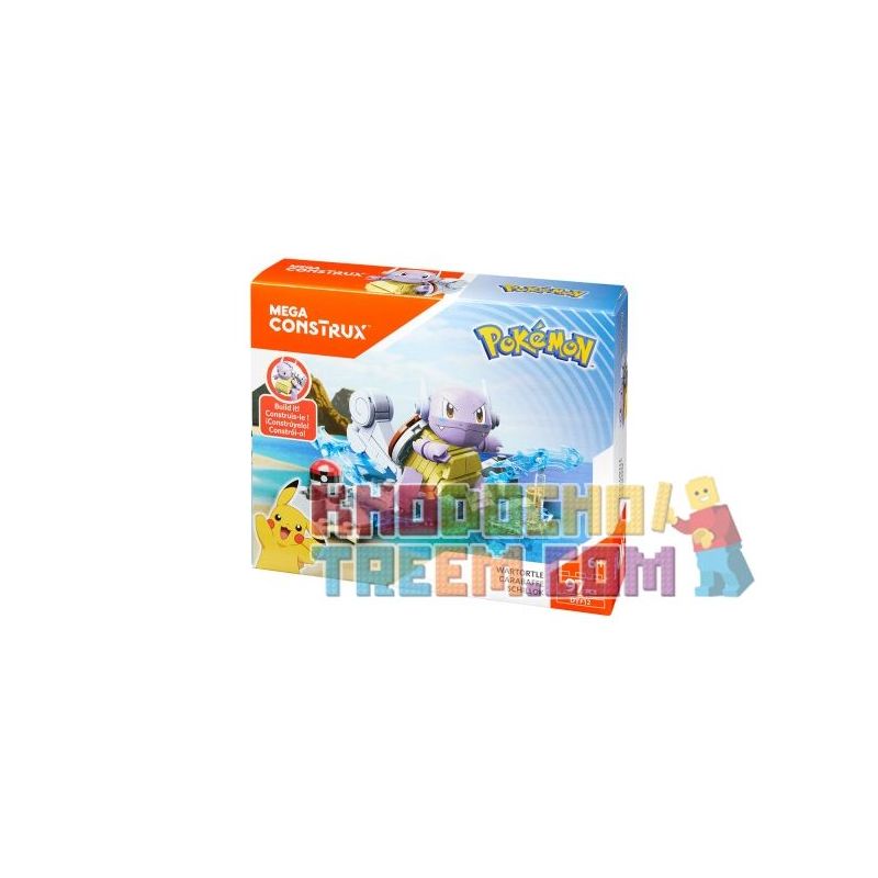 MEGA BLOKS DYF12 non  RÙA KAMI bộ đồ chơi xếp lắp ráp ghép mô hình Pokémon WARTORTLE Pokemon 97 khối