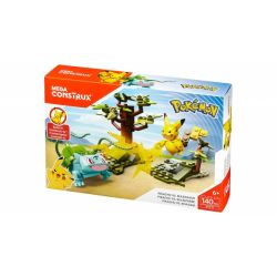 MEGA BLOKS DYF11 non  PIKAQIU VS WONDER ẾCH HẠT GIỐNG bộ đồ chơi xếp lắp ráp ghép mô hình Pokémon PIKACHU VS BULBASAUR Pokemon 140 khối