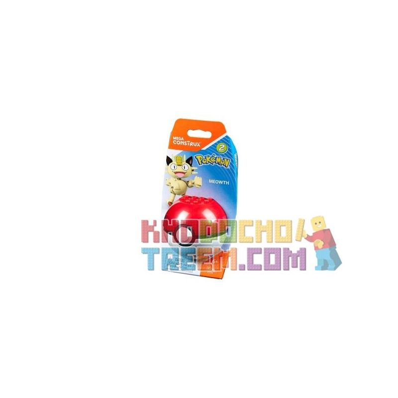 MEGA BLOKS DYF08 non  MEO MEO MEO bộ đồ chơi xếp lắp ráp ghép mô hình Pokémon MEOWTH Pokemon 30 khối