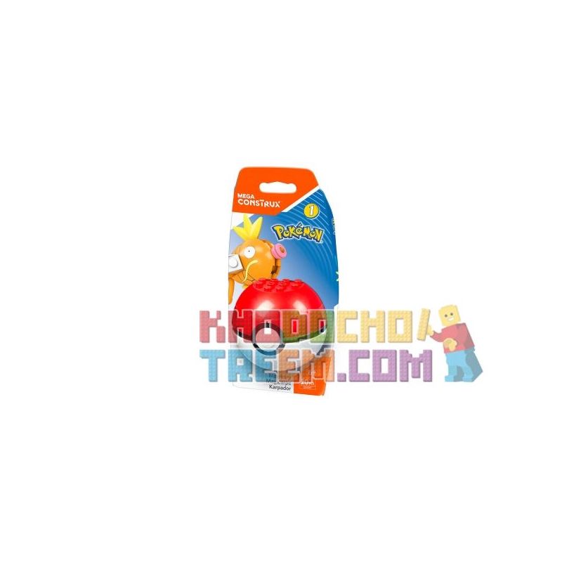 MEGA BLOKS DYF07 non  CÁ CHÉP VUA bộ đồ chơi xếp lắp ráp ghép mô hình Pokémon MAGIKARP Pokemon 20 khối