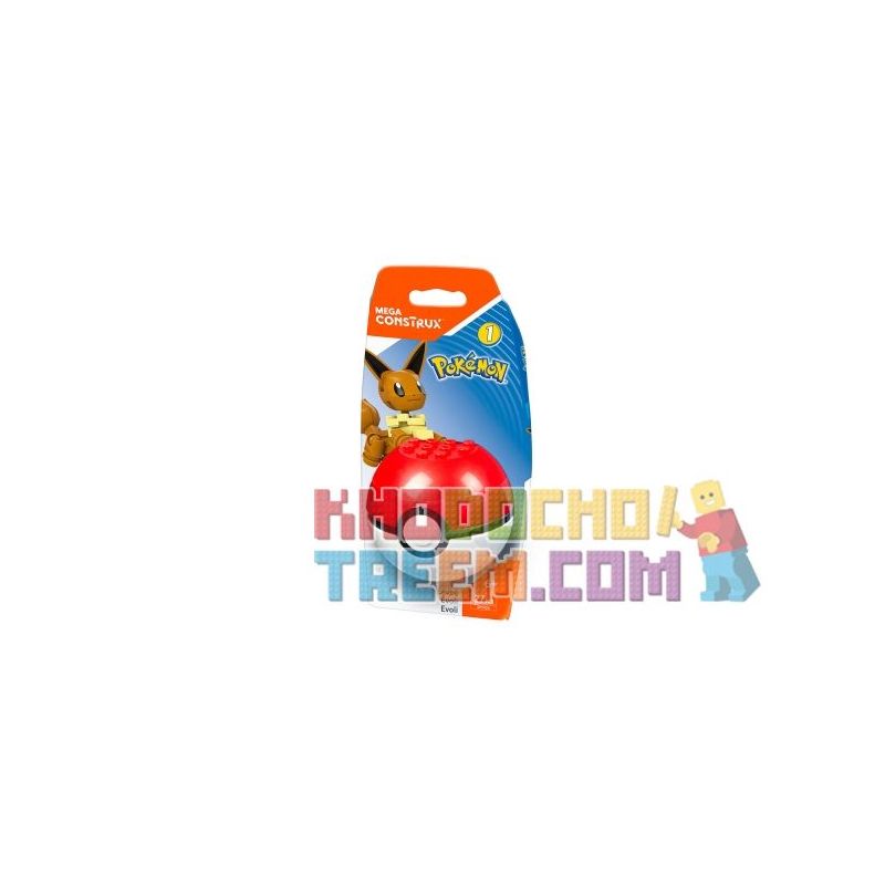 MEGA BLOKS DYF06 non  IB. bộ đồ chơi xếp lắp ráp ghép mô hình Pokémon EEVEE Pokemon 27 khối