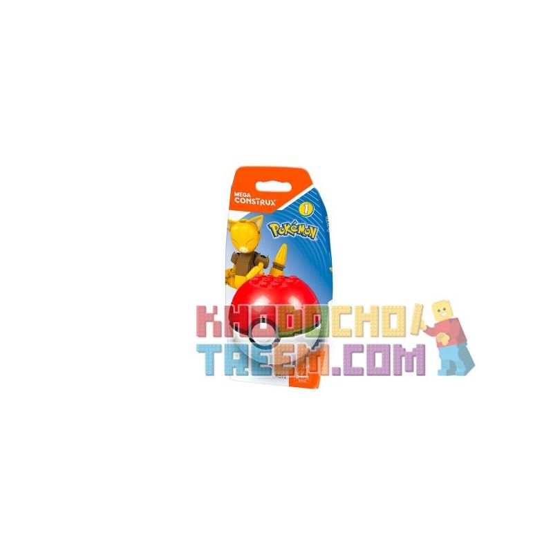 MEGA BLOKS DYF05 non  TRƯỜNG HỢP bộ đồ chơi xếp lắp ráp ghép mô hình Pokémon ABRA Pokemon 34 khối