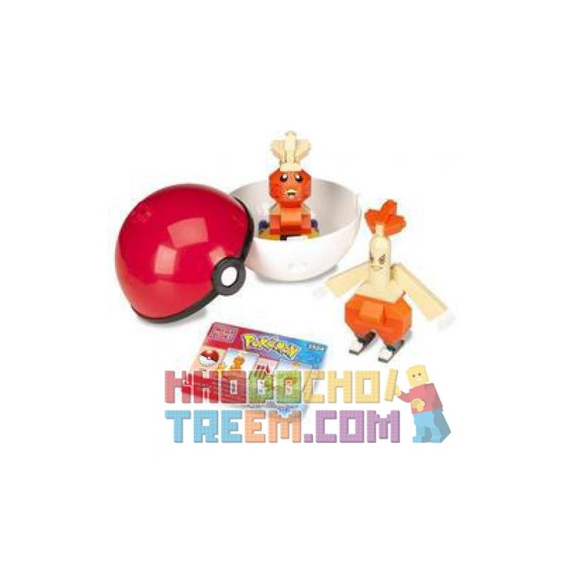 MEGA BLOKS 3504 non  GÀ TÂY bộ đồ chơi xếp lắp ráp ghép mô hình Pokémon TORCHIC Pokemon 90 khối