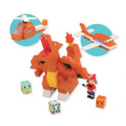 MEGA BLOKS 2045 non  CHARIZARD. bộ đồ chơi xếp lắp ráp ghép mô hình Pokémon Pokemon 255 khối