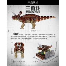 ACHKO 20013 FORANGE FC6203 6203 non  TRICERATOPS. bộ đồ chơi xếp lắp ráp ghép mô hình Creator Sáng Tạo 1976 khối