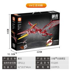 ACHKO 20014 FAIR 8043 FORANGE FC6205 6205 non  CANH bộ đồ chơi xếp lắp ráp ghép mô hình Creator PTEROSAURA Sáng Tạo 1337 khối