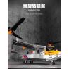 JUHANG 88007 non  TRỰC THĂNG BELL-BOEING V-22 OSPREY bộ đồ chơi xếp lắp ráp ghép mô hình Military Army Quân Sự Bộ Đội 1466 khối