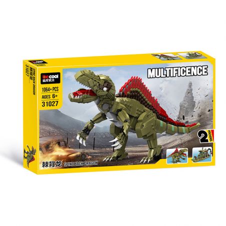 DECOOL 31027 non  VENCH. bộ đồ chơi xếp lắp ráp ghép mô hình Creator SPINE BACK DRAGON Sáng Tạo 1064 khối
