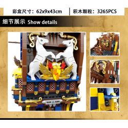 URGE 031011 non  TÀU CƯỚP BIỂN CÁNH BUỒM XANH bộ đồ chơi xếp lắp ráp ghép mô hình Pirates Of The Caribbean BLUESAIL Cướp Biển Vùng Caribe 3265 khối