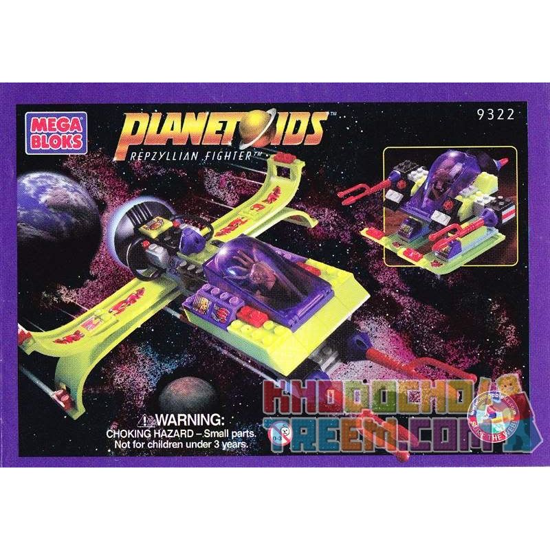MEGA BLOKS 9322 non  ĐẤU NGƯ REPZYLLIAN bộ đồ chơi xếp lắp ráp ghép mô hình REPZYLLIAN FIGHTER 120 khối
