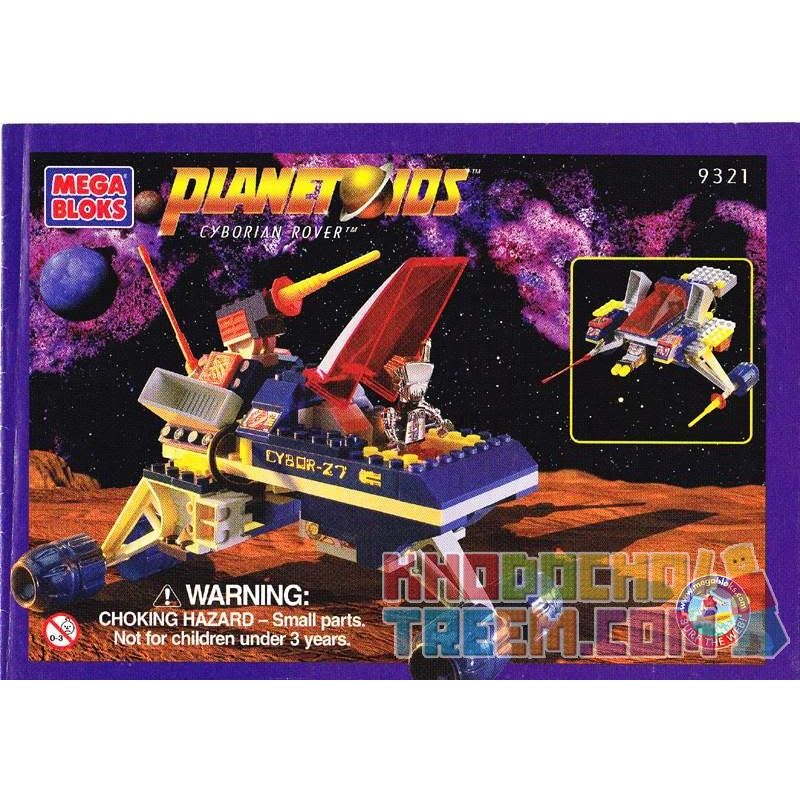 MEGA BLOKS 9321 non  CYBORIAN ROAMOR. bộ đồ chơi xếp lắp ráp ghép mô hình CYBORIAN ROVER 120 khối