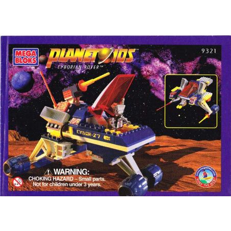 MEGA BLOKS 9321 non  CYBORIAN ROAMOR. bộ đồ chơi xếp lắp ráp ghép mô hình CYBORIAN ROVER 120 khối