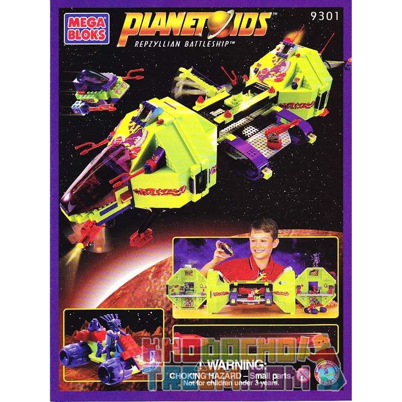 MEGA BLOKS 9301 non  TÀU CHIẾN REPZYLLIAN bộ đồ chơi xếp lắp ráp ghép mô hình REPZYLLIAN BATTLESHIP 670 khối