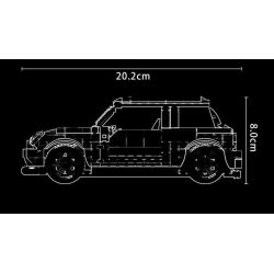 LUCKY STAR 50022 non  BMW MINI COOPER. bộ đồ chơi xếp lắp ráp ghép mô hình Speed Champions Racing Cars Đua Xe Công Thức 503 khối