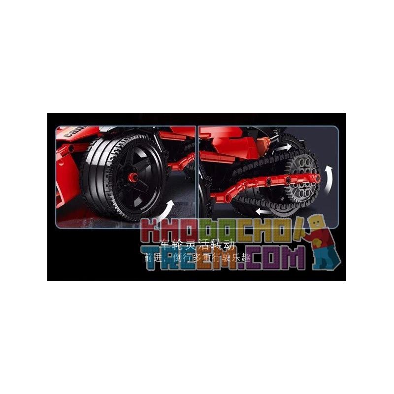 LUCKY STAR 50021 non  MÔ TÔ BOMBARDIER F3S bộ đồ chơi xếp lắp ráp ghép mô hình  BOMBARDIER CAN-AM SPYDER F3-S Kỹ Thuật Công Nghệ Cao Mô Hình Phương Tiện 530 khối