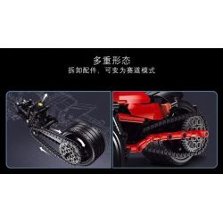 LUCKY STAR 50021 non  MÔ TÔ BOMBARDIER F3S bộ đồ chơi xếp lắp ráp ghép mô hình  BOMBARDIER CAN-AM SPYDER F3-S Kỹ Thuật Công Nghệ Cao Mô Hình Phương Tiện 530 khối