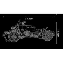 LUCKY STAR 50021 non  MÔ TÔ BOMBARDIER F3S bộ đồ chơi xếp lắp ráp ghép mô hình  BOMBARDIER CAN-AM SPYDER F3-S Kỹ Thuật Công Nghệ Cao Mô Hình Phương Tiện 530 khối