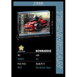 LUCKY STAR 50021 non  MÔ TÔ BOMBARDIER F3S bộ đồ chơi xếp lắp ráp ghép mô hình  BOMBARDIER CAN-AM SPYDER F3-S Kỹ Thuật Công Nghệ Cao Mô Hình Phương Tiện 530 khối