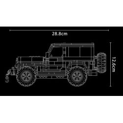 LUCKY STAR 50020 non  XE JEEP WRANGLER ROBIN HOOD bộ đồ chơi xếp lắp ráp ghép mô hình Speed Champions Racing Cars CAR WORLD JEEP WRANGLER RUBICON Đua Xe Công Thức 612 khối