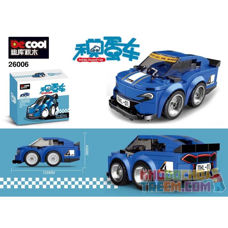 DECOOL 26006 REBRICKABLE MOC-36622 36622 MOC36622 non  CHEVROLET KAMIRO ZL1. bộ đồ chơi xếp lắp ráp ghép mô hình Mini Racing Pacemaker 75891 CHEVROLET CAMARO ZL1 RACE CAR CHIBI ALTERNATE Đua Xe Mini 132 khối