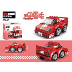 DECOOL 26005 REBRICKABLE MOC-36532 36532 MOC36532 non  FERRARI F40. bộ đồ chơi xếp lắp ráp ghép mô hình Mini Racing Pacemaker 75890 FERRARI F40 COMPETIZIONE CHIBI ALTERNATE Đua Xe Mini 133 khối
