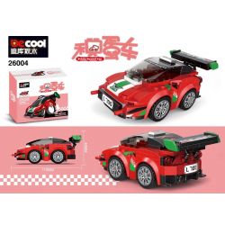DECOOL BRICKCOOL 26004 REBRICKABLE MOC-36620 36620 MOC36620 non  KẺ HỦY DIỆT PHÁO HOA FERRARI 488 GT3 bộ đồ chơi xếp lắp ráp ghép mô hình Mini Racing Pacemaker 75886 FERRARI 488 GT3 SCUDERIA CORSA CHIBI ALTERNATE Đua Xe Mini 142 khối