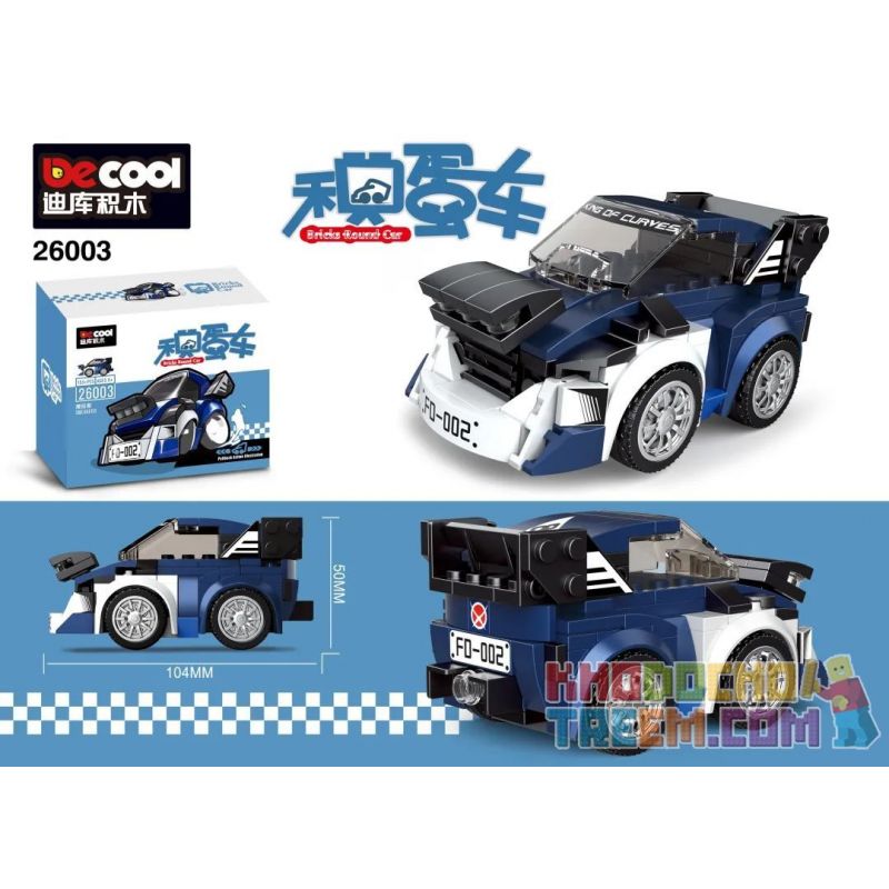 DECOOL 26003 REBRICKABLE MOC-36531 36531 MOC36531 non  TÀU NGẦM FORD FIESTA bộ đồ chơi xếp lắp ráp ghép mô hình Mini Racing Pacemaker 75885 FORD FIESTA M-SPORT WRC CHIBI ALTERNATE Đua Xe Mini 162 khối