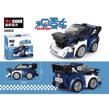 DECOOL 26003 REBRICKABLE MOC-36531 36531 MOC36531 non  TÀU NGẦM FORD FIESTA bộ đồ chơi xếp lắp ráp ghép mô hình Mini Racing Pacemaker 75885 FORD FIESTA M-SPORT WRC CHIBI ALTERNATE Đua Xe Mini 162 khối