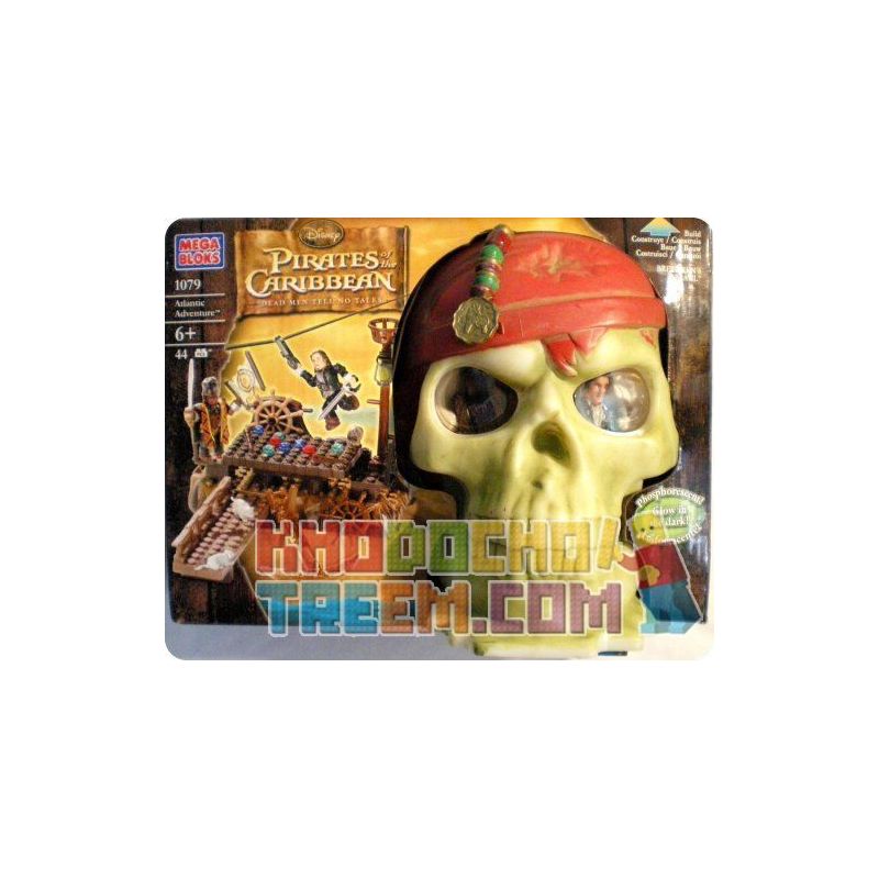 MEGA BLOKS 1079V non  CUỘC PHIÊU LƯU ĐẠI TÂY DƯƠNG bộ đồ chơi xếp lắp ráp ghép mô hình Pirates Of The Caribbean ATLANTIC ADVENTURE Cướp Biển Vùng Caribe 44 khối