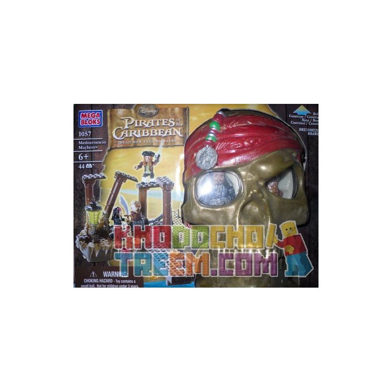 MEGA BLOKS 1057V non  BẠO LOẠN ĐỊA TRUNG HẢI bộ đồ chơi xếp lắp ráp ghép mô hình Pirates Of The Caribbean MEDITERRANEAN MAYHEM Cướp Biển Vùng Caribe 44 khối
