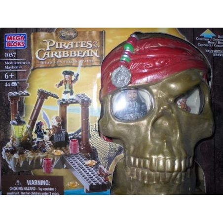 MEGA BLOKS 1057V non  BẠO LOẠN ĐỊA TRUNG HẢI bộ đồ chơi xếp lắp ráp ghép mô hình Pirates Of The Caribbean MEDITERRANEAN MAYHEM Cướp Biển Vùng Caribe 44 khối