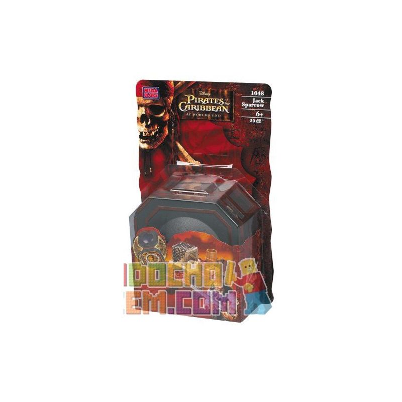 MEGA BLOKS 1048 non  JACK SPAPRO. bộ đồ chơi xếp lắp ráp ghép mô hình Pirates Of The Caribbean JACK SPARROW Cướp Biển Vùng Caribe 30 khối