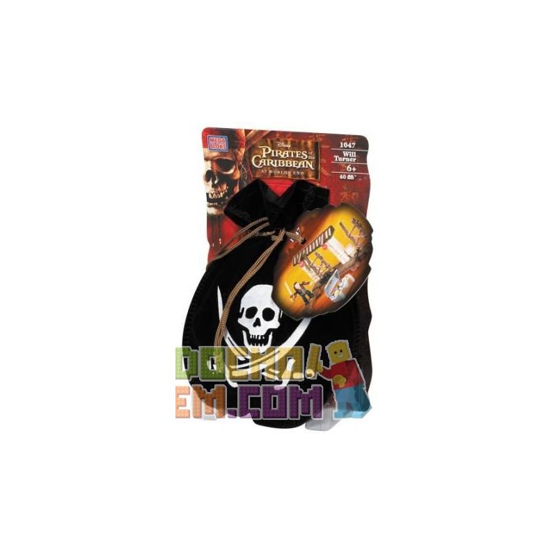 MEGA BLOKS 1047 non  WILL TURNER. bộ đồ chơi xếp lắp ráp ghép mô hình Pirates Of The Caribbean Cướp Biển Vùng Caribe 40 khối